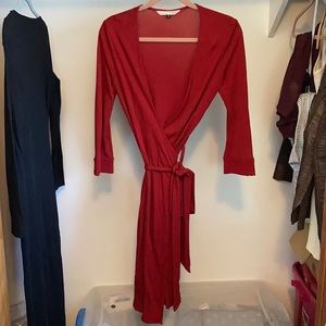 Diane Von Furstenburg red wrap dress
